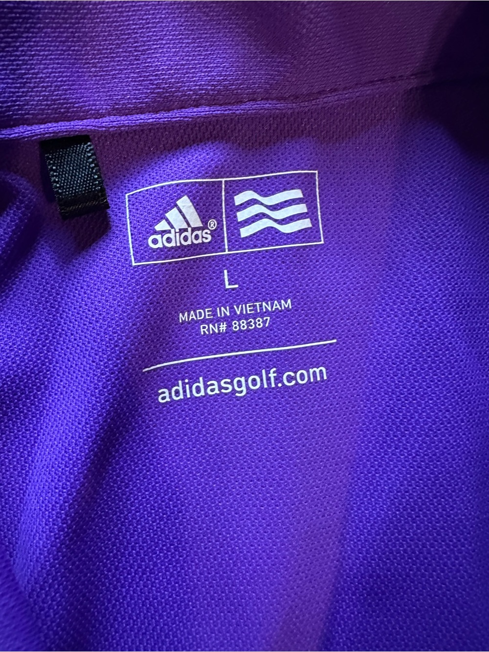 adidas Purple Polo Dress with Multicolor Side Stripes - Picture 3 of 5
